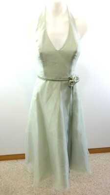celery green bridesmaid dresses Flare Sleeves Sage Green Bridesmaid Dress with Buttons
