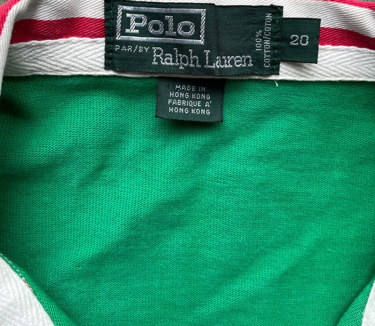 Vintage Polo Ralph Lauren Cross Flags Long Sleeve Polo Shirt Size