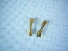 NSA Novavit 20mm End links Standar CURVED Gold Plated-opening 6mm-Steel-