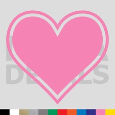 Heart Outline Vinyl Die Cut Decal Sticker - Love