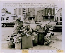 Foto de alambre GA8 1968 PILA DE BASURA SUCIA Scranton Pennsylvania huelga de saneamiento