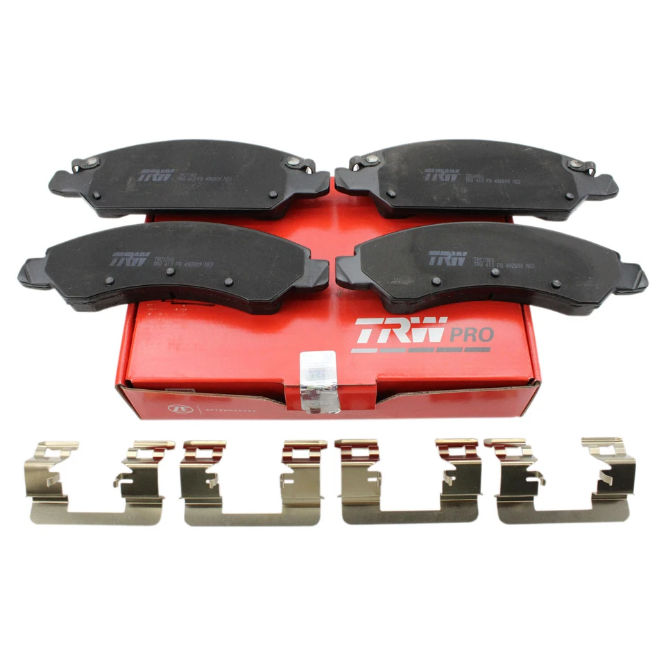 Juego de pastillas de freno delanteras de cerámica TRW Pro para Chevy Tahoe GMC Yukon con paquete policial Foto 3 de 4