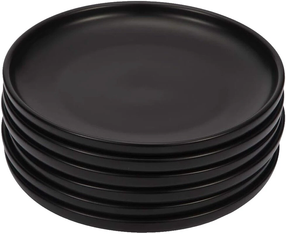 Placas de vajilla de porcelana Negro