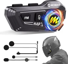 Moman RS-H4P Motorcycle Helmet Headset Dual Noise Reduction/FM/Hands-Free Call