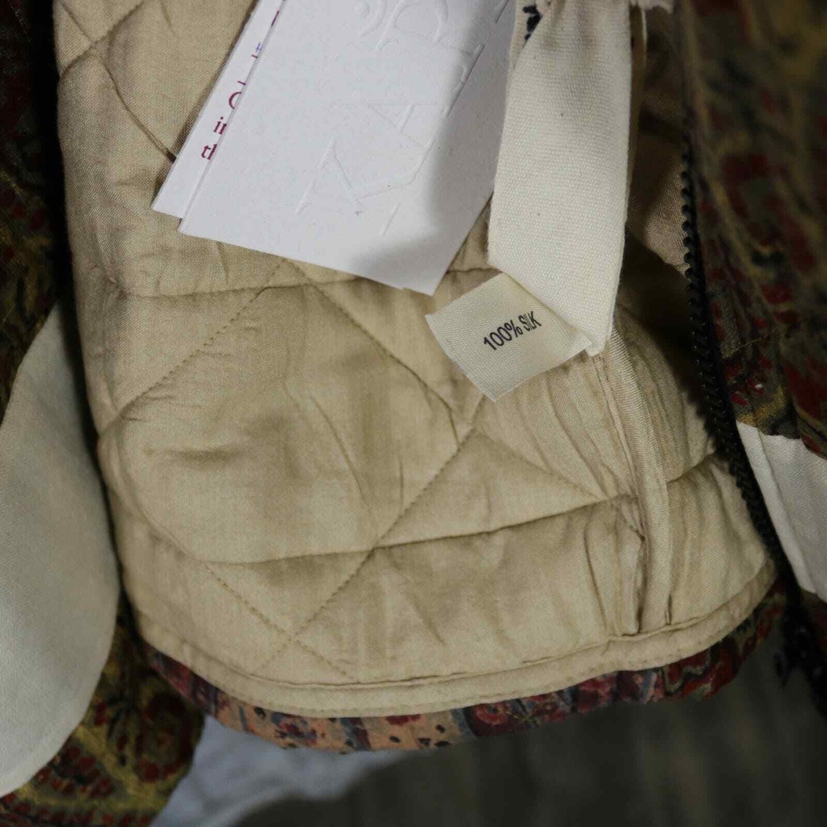 Karu Kartik Research Silk Work Jacket Dye Print XL New | eBay