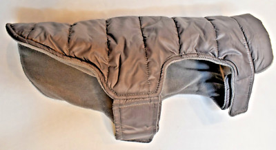Top Paw Gray Puffer Dog Coat, Small, Fleece Lining