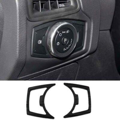Headlight Switch Control Frame Trim Black Fit For Ford Focus Titanium 2015-2018