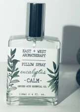East+West Aromatherapy EUCALYPTUS ‘CALM’ Pillow Spray W/Essential Oil 118ml