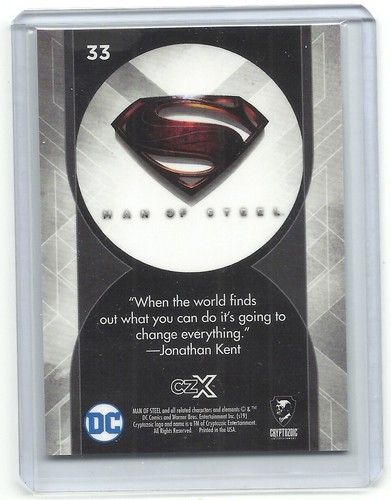 2019 Cryptozoic DC CZX Heroes Villains Johnathan & Clark SILVER card #33 #7/20 - Picture 2 of 2
