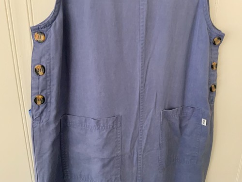 Amy K Su (AKS) women dress petite Sz S blue sleeveless - Picture 3 of 5