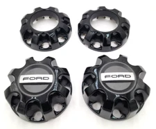 OEM 2019-24 Ford F250 Black 8 Lug Center Cap SET -MINOR MARKS- KC3J-1A096-AA/BA