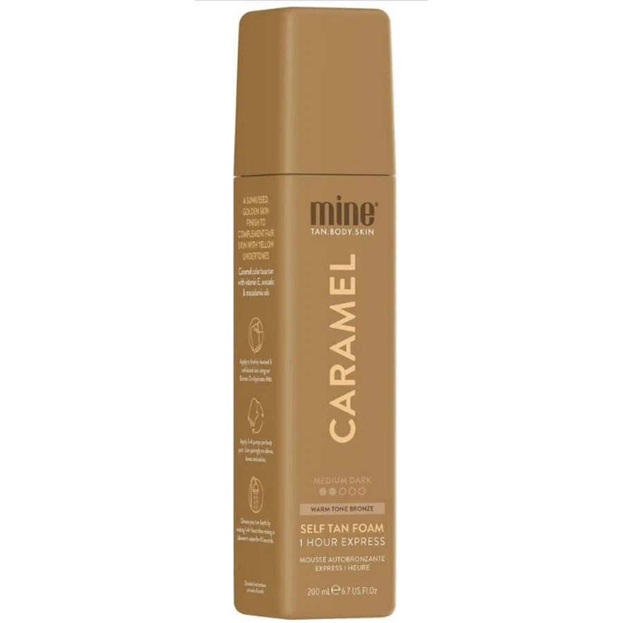 MINE TAN Fake / Self Tan Mousse Express 1 Hour Foam Caramel Colour Base Tan MineTan