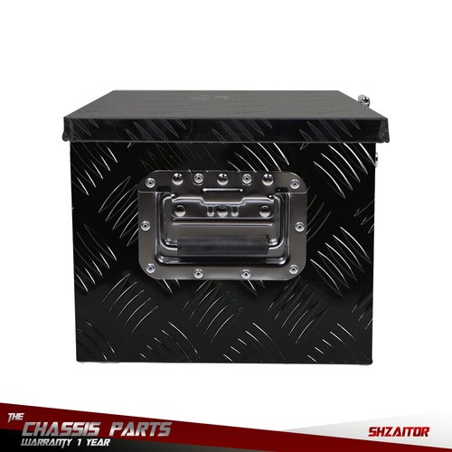 Caja de herramientas de aluminio negra 20"X12"X9,5" para camión caja de herramientas de almacenamiento remolque con bloqueo - Imagen 6 de 13