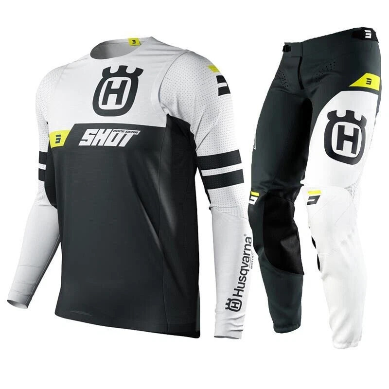 Shot Aerolite LE Husqvarna MX Gear Kit Jersey Pants Combo Motocross Racing Set