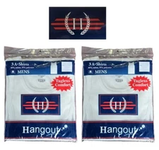 Hangout Men's Tagless White A-Shirts Cotton Blend Tank Tops 6-Pack (Small to XL)