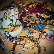 40  Pcs. Mixed Jewelry Lot Tweens, Teens, Bracelets Earrings Necklaces 1-17-25