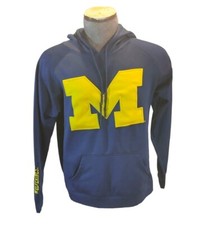 Michigan Wolverine's Sweatshirt Pullover Men's Champion Hoodie Blue Small Big M