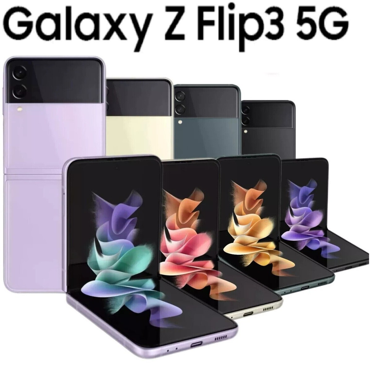 Galaxy Z Flip3 5G　SM-F711U　SIMフリー　スマホ Samsung Galaxy Z Flip3, 5G - 128GB (UNLOCKED) SM-F711U, Lavender
