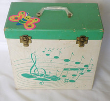 Vintage Record Lp Storage Case ,60's "Mod" Design 13 3/4"x7"