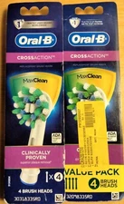 NISP 8 Oral B Crossaction maxclean replacement toothbrush heads 2 packs