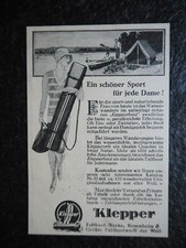 Klepper Faltboot , Ein schöner Sport für jede Dame ,  Alte Reklame , 1928 , (P)