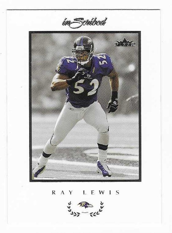 2004 Fleer Inscribed Ray Lewis Baltimore Ravens Football Card #46 HOF
