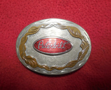 Vintage German silver enamel 1970 s Peterbilt western theme belt buckle 359