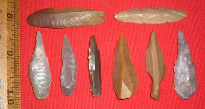 (8) Sahara Mesolithic Points, Tools (6,000-8,000 Yrs) Ancient African Artifacts
