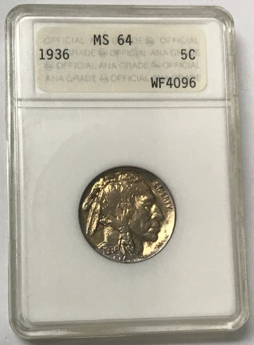 1936 5C Buffalo Nickel - ANA Uncirculated