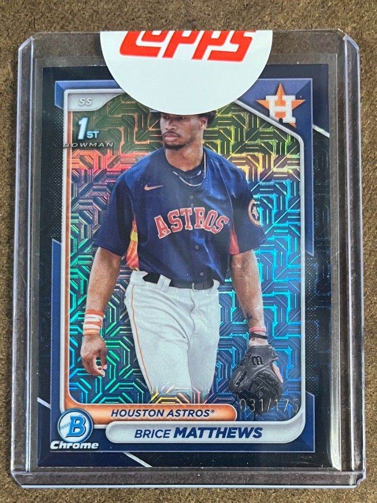 2024 Bowman Mega Navy Mojo Refractor BCP-69 BRICE MATTHEWS 1st /175 - Astros