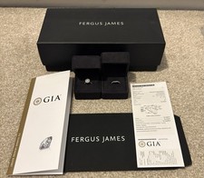 Diamond Engagement Ring Halo & Wedding Band Fergus James 1.01ct Natural 18c Gold