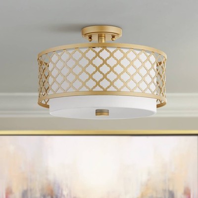 Arabesque 15 1/4'' Wide Soft Gold Ceiling Light