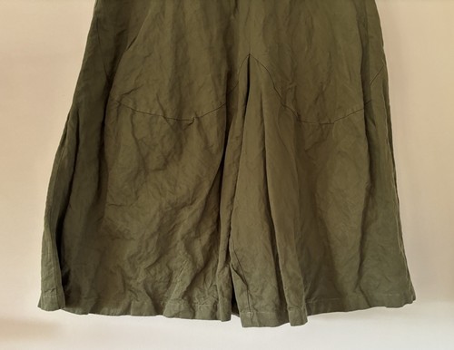 Alpha 60 Ladies Pants Size S Small Khaki Green Structured Extra Wide Leg Crop - Picture 2 of 15