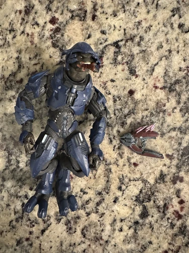 McFarlane Toys Halo Reach Series 1 Elite Minor Blue Complete w/ Helmet + Needler