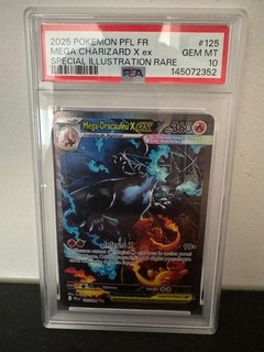 Pokémon Méga Dracaufeu X ex 125/094 PFL FR PSA 10 GEM MINT SIR 2025 Charizard