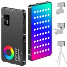 RGB Video Light, Built-in 4000mAh Rechargeable Battery LED Light Full Color 2...