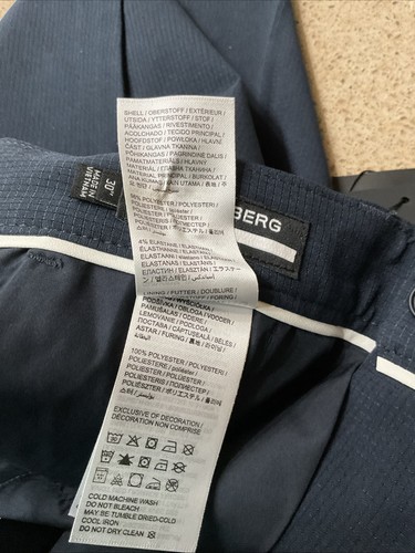 J Lindeberg Men's Vent Golf Shorts Navy Blue Slim Fit Stretch Sz 30 New - Picture 13 of 13
