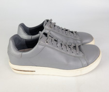 Birkenstock Bend Low Gray Leather Lace-Up Sneakers Shoes Women's Size 38 / 7