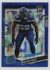 2023 Panini Donruss Optic Rated Rookie Blue Hyper Prizm Derick Hall #291 0ym4