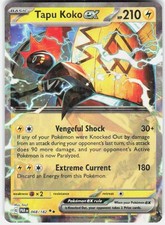 Pokemon TCG Tapu Koko ex Paradox Rift 068/182 Double Rare Holo NM