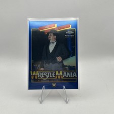 Mr. Fuji 2026 Topps Chrome WWE #WMR-2 Wrestlemania Insert Blue Refractor /150