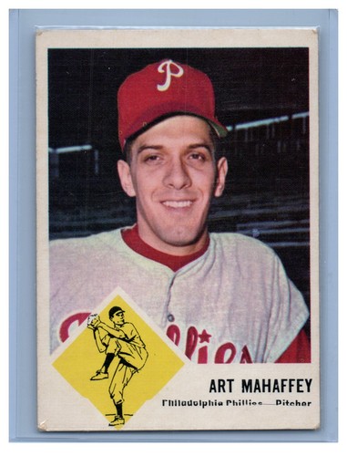 Art Mahaffey #54 1963 Fleer card