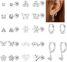 12-Pair Hypoallergenic Gold Steel Earring Set for Sensitive Ears