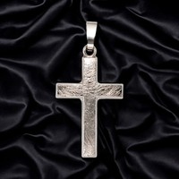AnhäNger Kreuz 375 Gold WeißGold Eismatt KreuzanhäNger WeißGoldkreuz