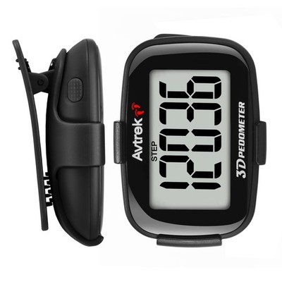AVTREK 3D Step Counter Clip On with LED Backlight Pocket Pedometer for Walkin...