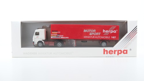Herpa H0 822054 Scania semirremolque MotorSport rojo | Zustand: Gebraucht
