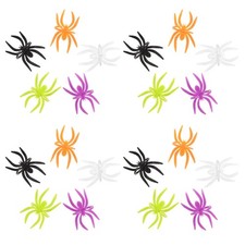 120 Pcs Plastic Spider Rings Kids Halloween Jewelry Spooky Party Favors
