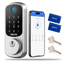 DESLOC Smart Door Lock B200, Smart Deadbolt Lock, Keyless Entry Door Lock silver