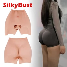 Realistic Silicone Panty Plump Hip Open-crotch Pants Butt Shapewear Crossdresser