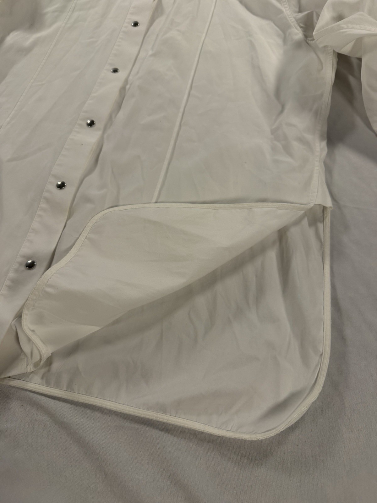 Helmut Lang Basic Oversized Button Up Shirt White… - image 4